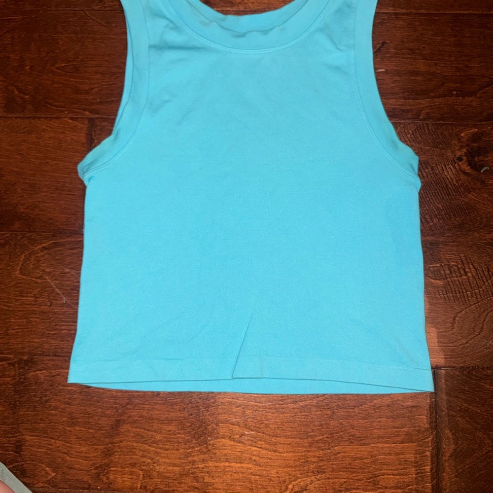 Aqua Sleeveless Women's Tank Top